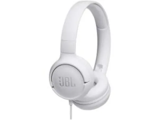 [Primeira Compra] Fone de Ouvido JBL com Microfone Branco - T500WHT