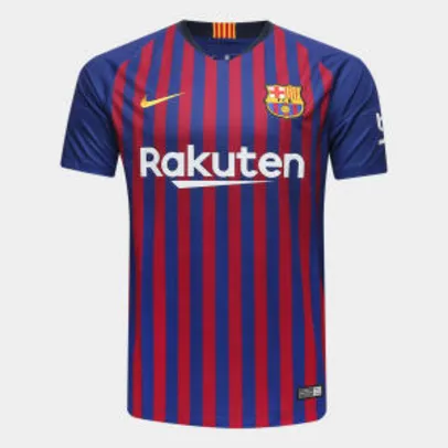Camisa Barcelona Home 2018 s/n° Torcedor Nike Masculina - Azul e Grená por R$ 144