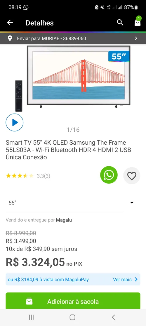 Imagem na descrição da promoção