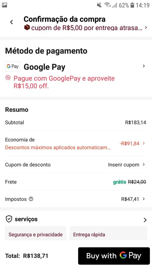 Imagem na descrição da promoção