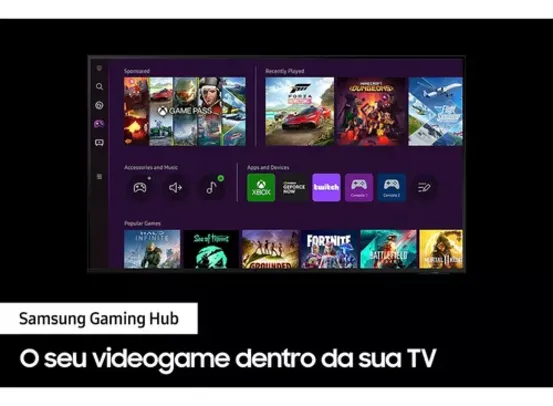 Smart Tv 50'' 4k Uhd 50cu7700 2023 Preta Samsung