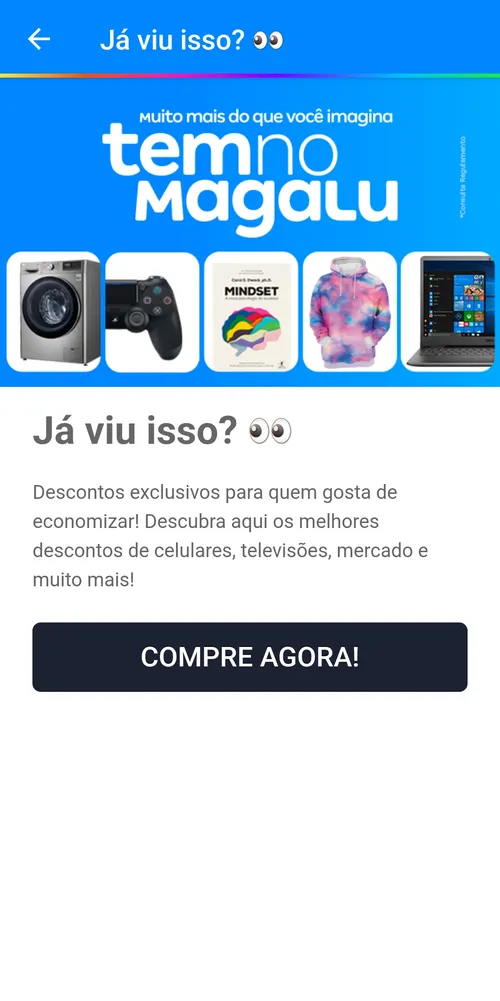 Imagem na descrição da promoção