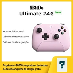 Controle Sem fio 8BitDo Ultimate 2.4G + Dock de Carregamento