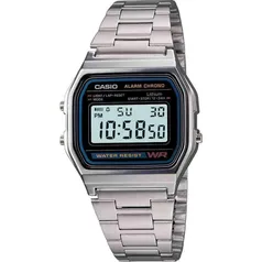 Relógio Casio Vintage Unissex Prata Digital A158WA-1DF