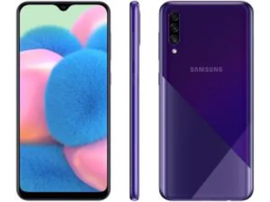 Smartphone Samsung Galaxy A30s 64GB Violeta 4G - 4GB RAM Tela 6,4” Câm. Tripla + Câm. Selfie 16MP