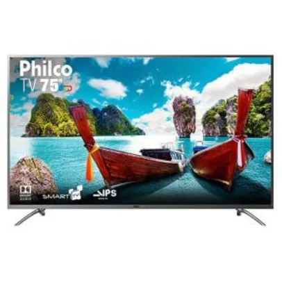 [R$5.034 com AME] Smart TV 75" Philco PTV75e30DSWNT UHD 4K | R$5.399