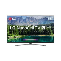 Smart TV LED 55" LG SM8600 NanoCell 4K, IPS, HDR com Dolby Vision - Atmos, WebOS 4.5, Inteligência Artificial