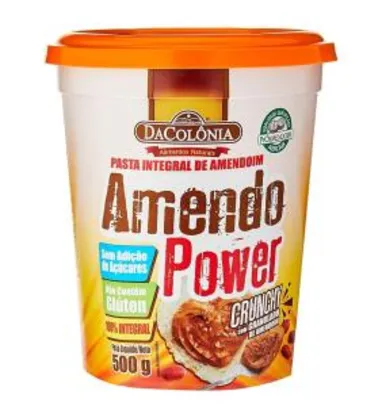 Amendopower Pasta Amendoim Crunchy Granulado Zero 500G R$11