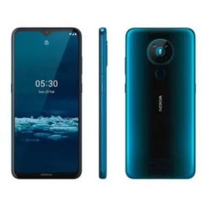 Smartphone Nokia 5.3 128GB Verde 4G Octa-Core - 4GB RAM 6,55" Câm. | R$ 1234