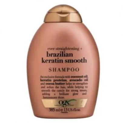 Shampoo Brazilian Keratin Smooth, OGX, 385 ml | R$25