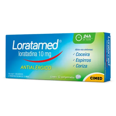 Loratadina - Loratamed 10 mg com 12 Comprimidos