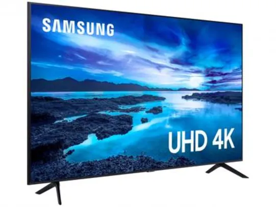 Smart TV 55” Crystal 4K Samsung 55AU7700 - Wi-Fi Bluetooth HDR Alexa Built in 3 HDMI 1 USB