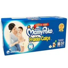 Kit 4 Fraldas Mamypoko Calça Mega Pack XG - 128 Unidades | R$167