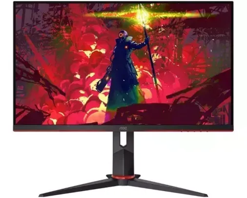 [C.C. Santander R$849]Monitor Gamer Hero Full Hd 27'' G-sync 144hz Ips 1ms Aoc Cor Preto/Vermelho 110V/220V