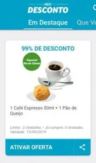 [APP Cliente MAIS] Expresso e pão de queijo