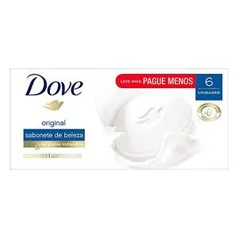 Sabonete em Barra Dove Branco 90 GR 6 unidades, Dove R$11