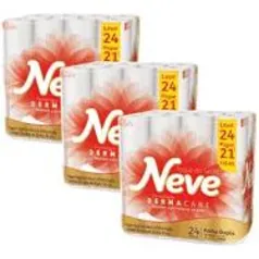 Papel Higiênico Neve Supreme Dermacare Folha Tripla - 72 Rolos R$85