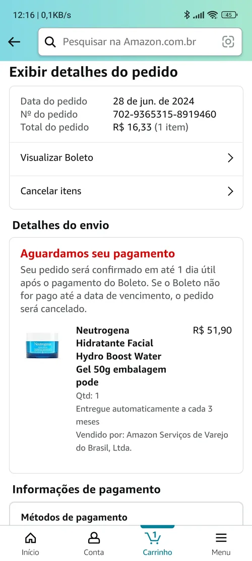 Imagen na descrição da promoção