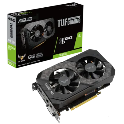 Placa de vídeo Asus TUF GTX 1660 Ti Gaming NVIDIA GeForce EVO, 6GB, GDDR6, TUF-GTX1660TI-6G-EVO-GAMI