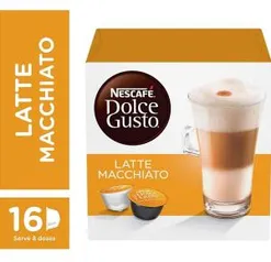 [Leve 4 pague 3 + recorrência] Nescafe Dolce Gusto, Latte Macchiato, 16 Cápsulas | R$17