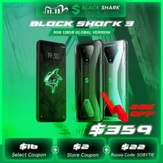 [11/11] Xiaomi Black Shark 3 5G 8GB 128GB | R$2.070