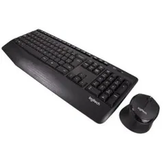 Teclado e Mouse Logitech MK345 Sem fio 1000DPI ABNT 2  Preto - R$136