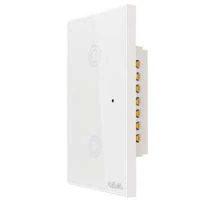 Interruptor KaBuM! Smart, Bivolt, 2 Botões, Branco, 10A, 50/60Hz, Smart Home