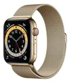 Apple Watch  Series 6 (GPS+Cellular) - Caixa de  aço inoxidável dourado de 44 mm - Pulseira estilo milanês dourado