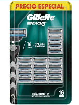 Carga para Aparelho de Barbear Gillette Mach3 - 16 Unidades