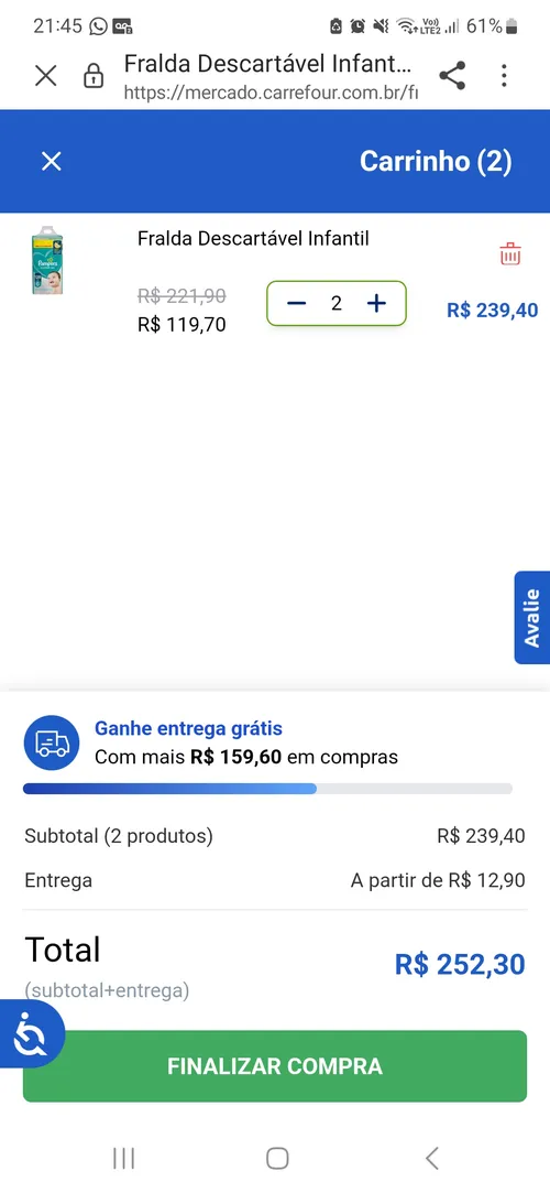 Imagem na descrição da promoção