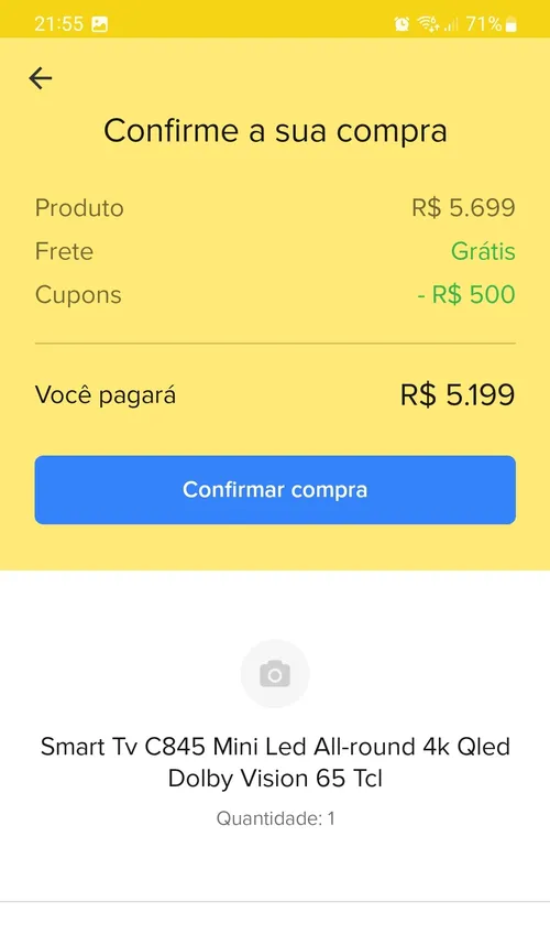 Imagem na descrição da promoção