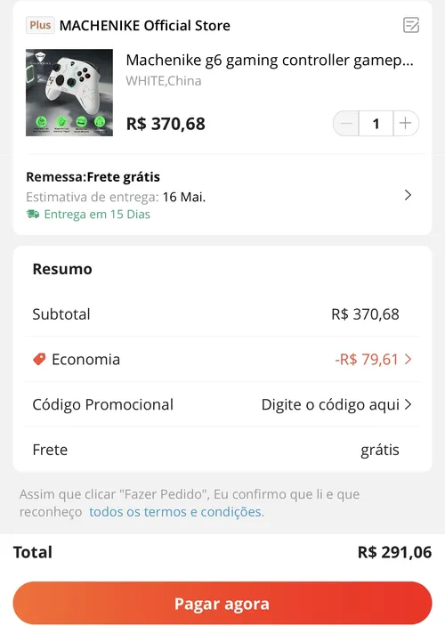 Imagem na descrição da promoção