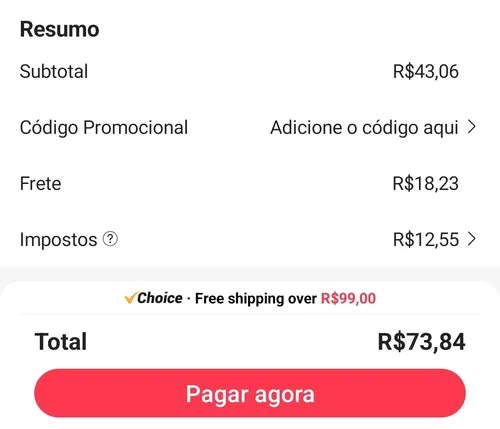 Imagem na descrição da promoção