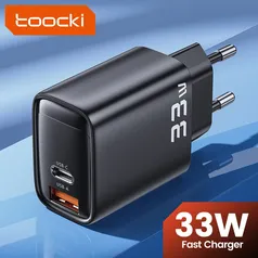 Toocki USB Tipo C Carregador de Telefone 33W, Carregamento Rápido, Carregadores Móveis Portáteis, Xiaomi, iPhone 12, 13 Pro, Oneplus, UE