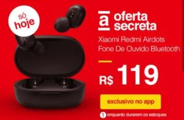 (App Americanas) Fone Bluetooth Xiaomi Redmi Airdots - Internacional