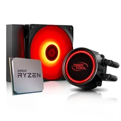 AMD Ryzen 5 5600X 4.6GHz + Water Cooler DeepCool Gammaxx L120T Red