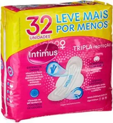 [Frete Prime] Intimus suave com abas, 32 unidades - R$10