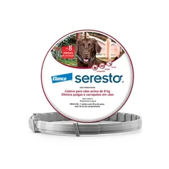 Coleira Antipulgas Seresto Cães Acima de 8kg - 8 meses de proteção