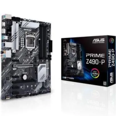 Saindo por R$ 1050: Placa-Mãe Asus Prime Z490-P, Intel LGA 1200, ATX, DDR4 | R$1050 | Pelando