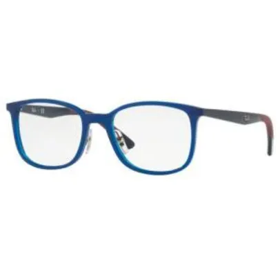 [AME R$ 154,95] - Óculos De Grau Ray Ban Rx7142 5761/52 Azul Transparente