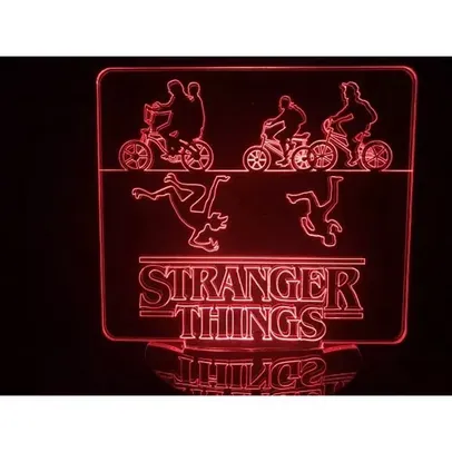 Luminária Led 3d Stranger Things Upsidedown Acrílico Abajur