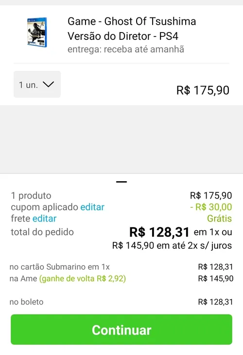 Imagem na descrição da promoção