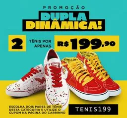 2 Tênis DC Comics por R$199,90