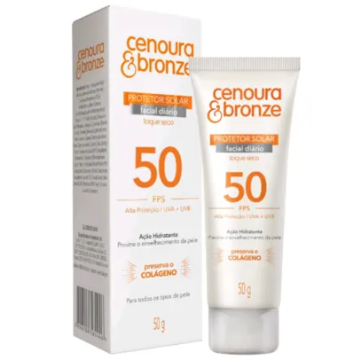 Protetor Solar Facial Diário Cenoura & Bronze Fps70 50g