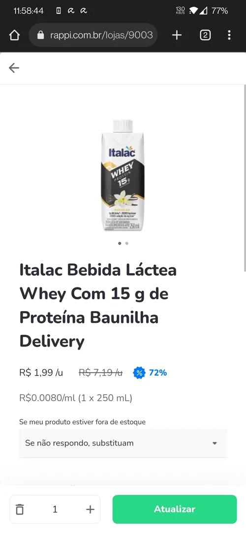 Imagem na descrição da promoção