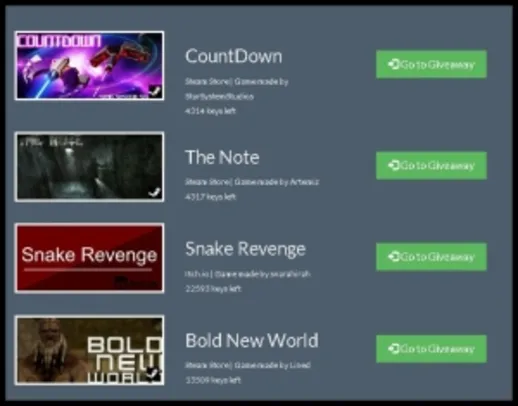 CountDown /Snake Revenge / Bold New World / The Note - GRÁTIS