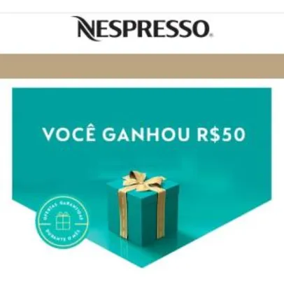 [Usuários selecionados] R$ 50,00 de crédito no site da Nespresso
