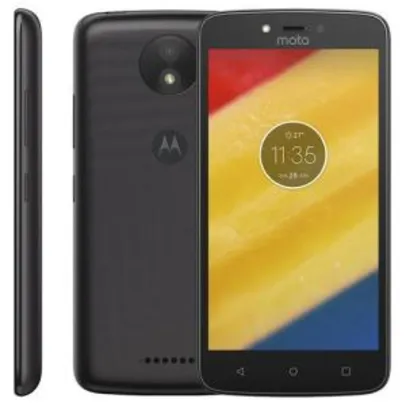 Smartphone Motorola Moto C Plus XT1726 Preto com 8GB, Tela 5'', TV Digital, Dual Chip, Android 7.0, 4G, Câmera 8MP, Processador Quad-Core e 1GB de RAM - R$381