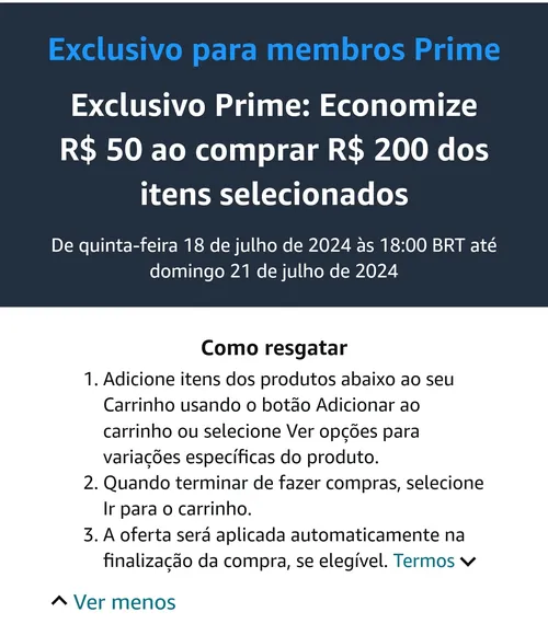 Imagem na descrição da promoção