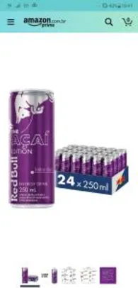 Energético Açaí Red Bull Energy Drink Pack com 24 Latas de 250ml R$103